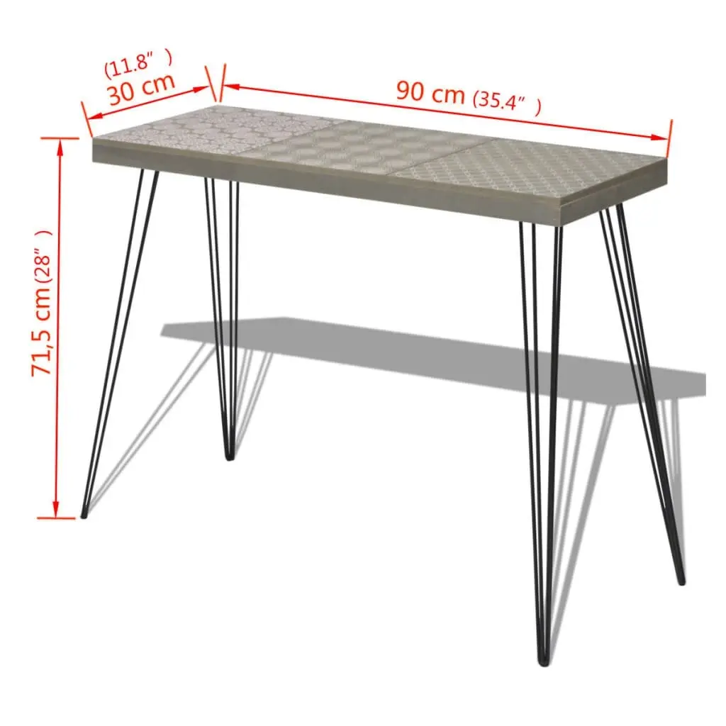 Console Table 90x30x71.5 cm Grey 243401