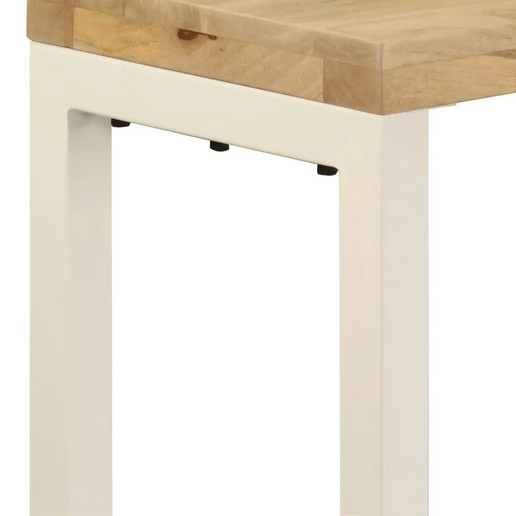 Console Table 120x35x76 cm Solid Wood Mango and Steel 247336