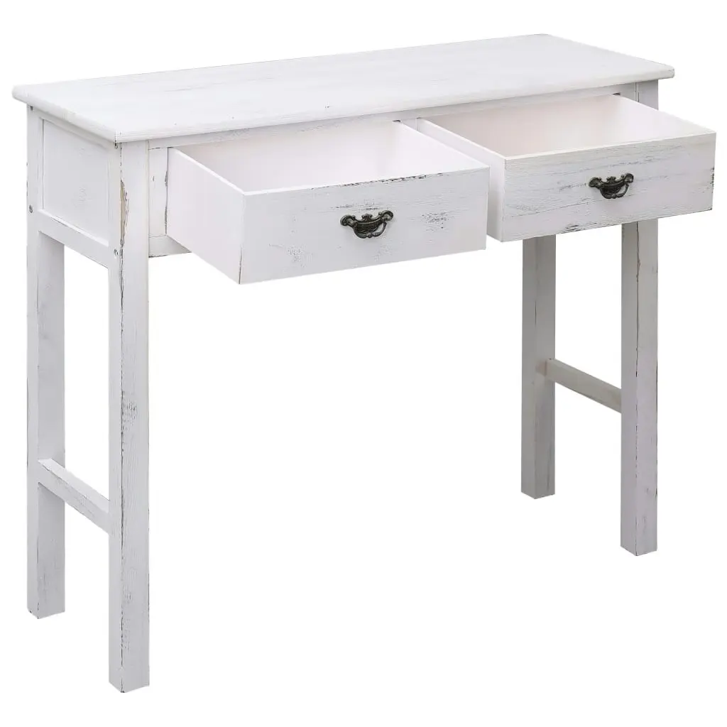 Console Table Antique White 90x30x77 cm Wood 284152