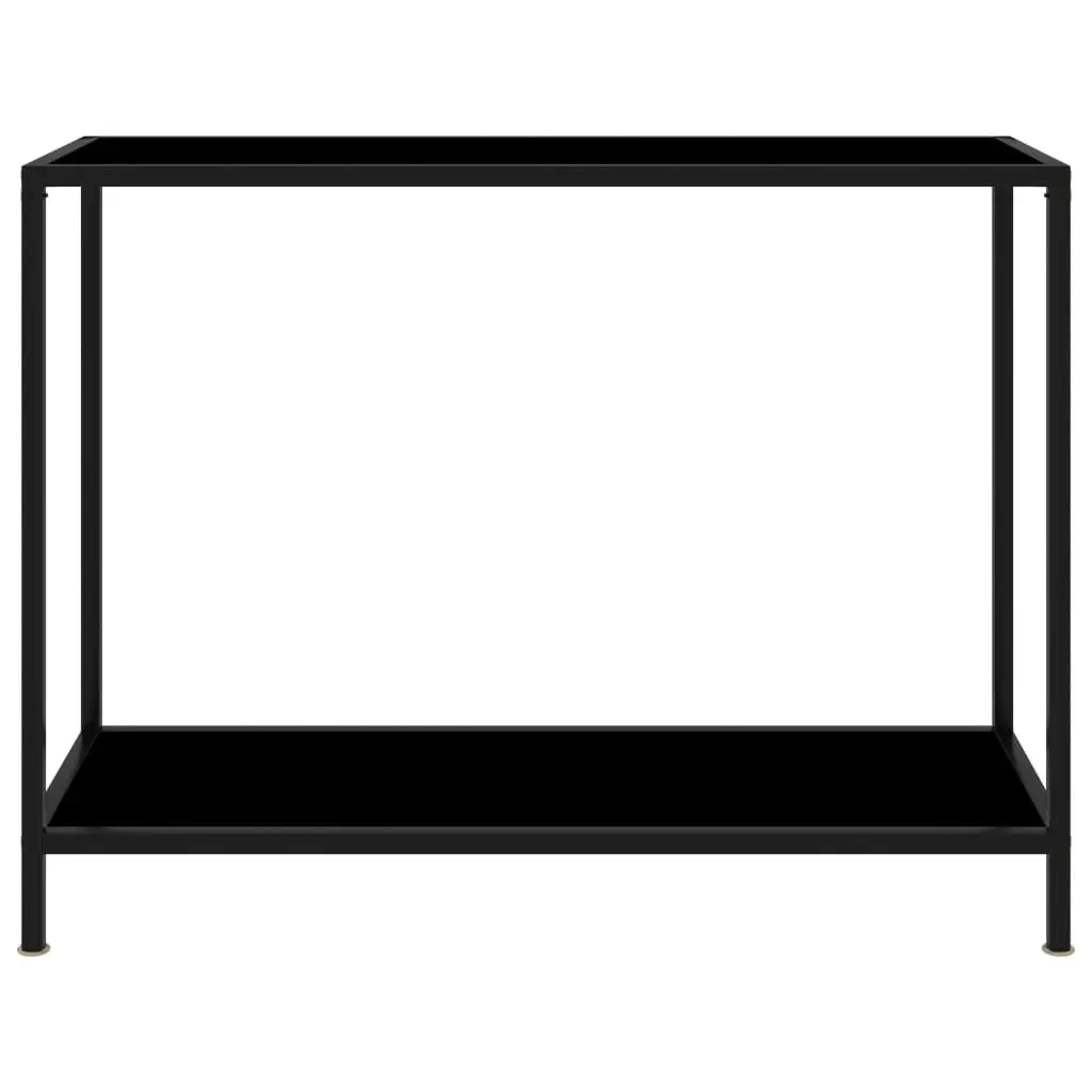 Console Table Black 100x35x75 cm Tempered Glass 322836