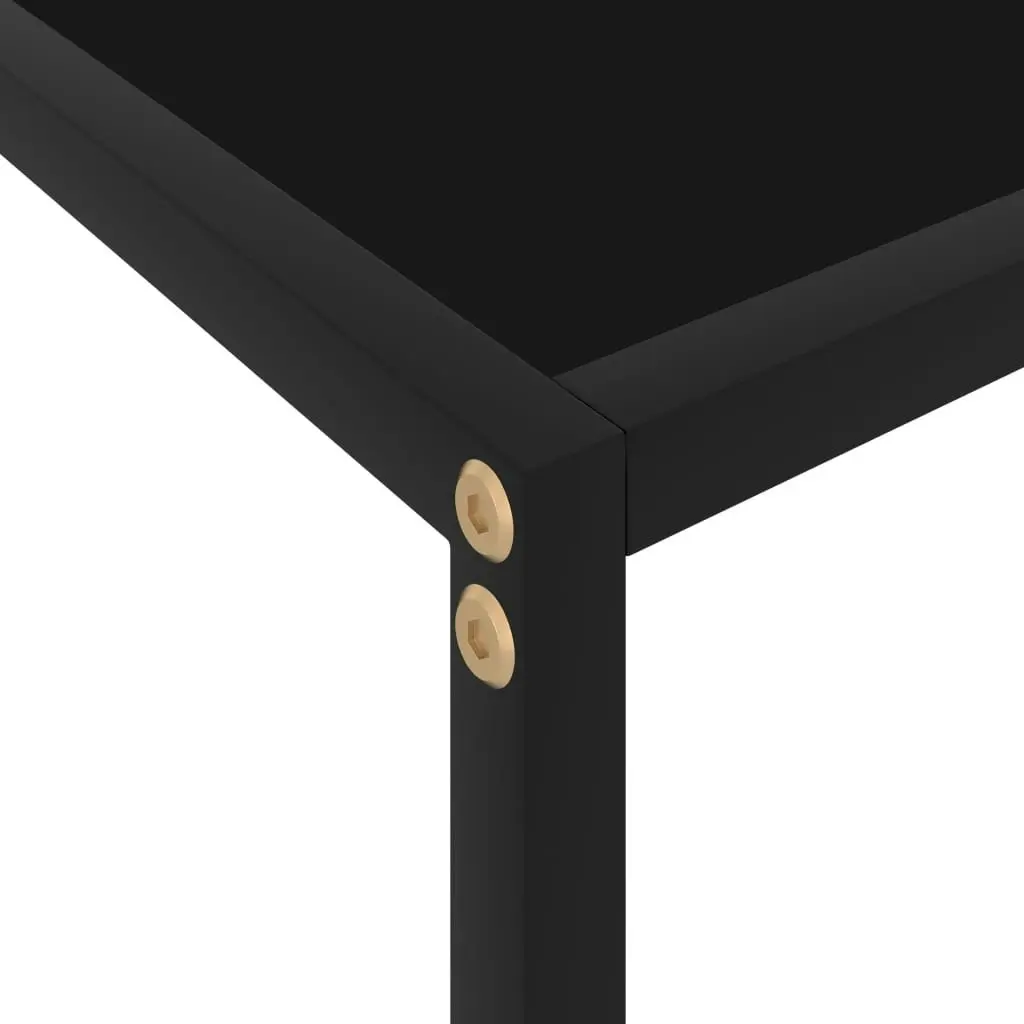 Console Table Black 100x35x75 cm Tempered Glass 322836