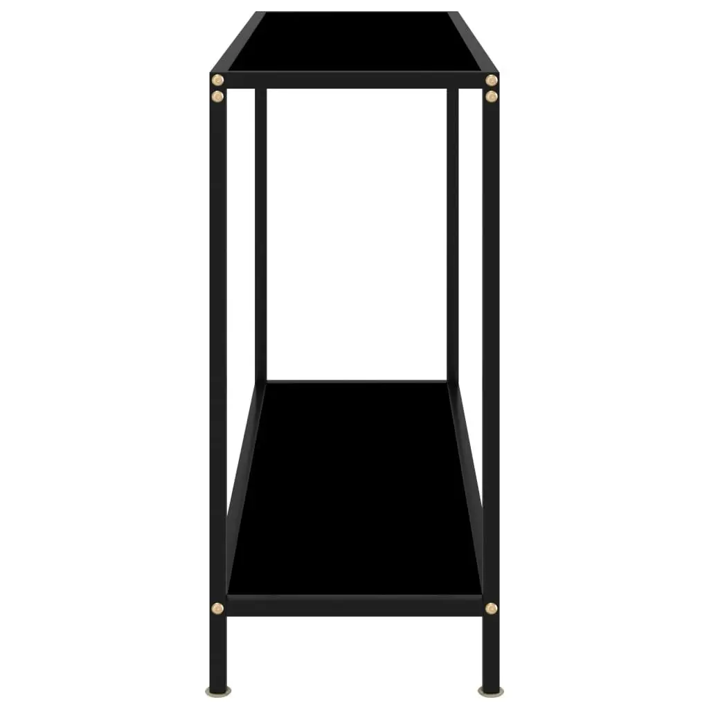 Console Table Black 100x35x75 cm Tempered Glass 322836