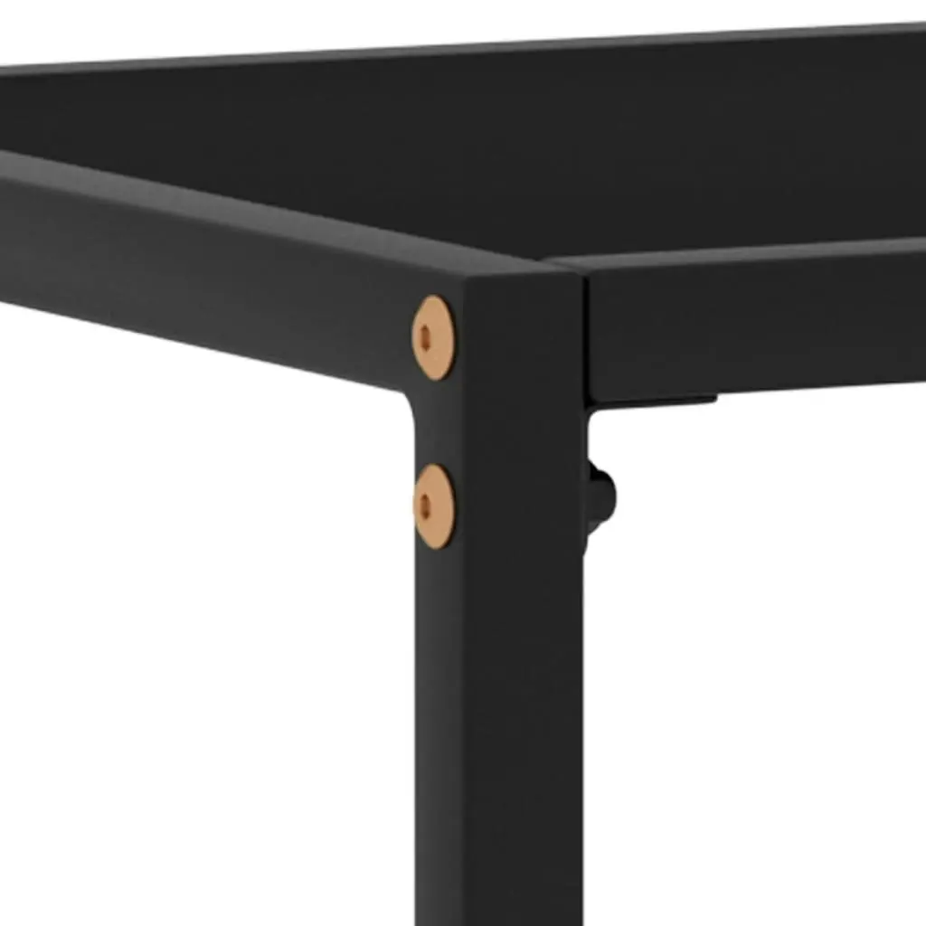 Console Table Black 100x35x75 cm Tempered Glass 322812