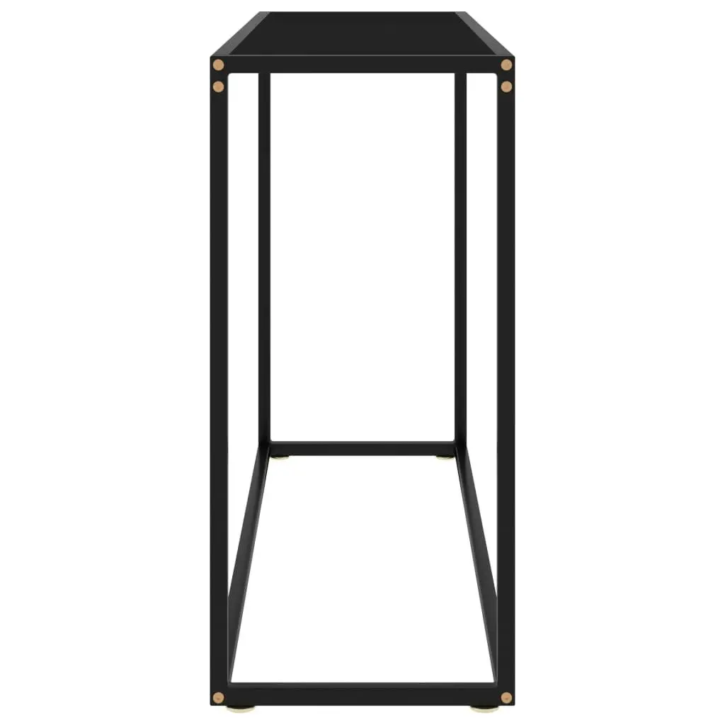 Console Table Black 100x35x75 cm Tempered Glass 322812