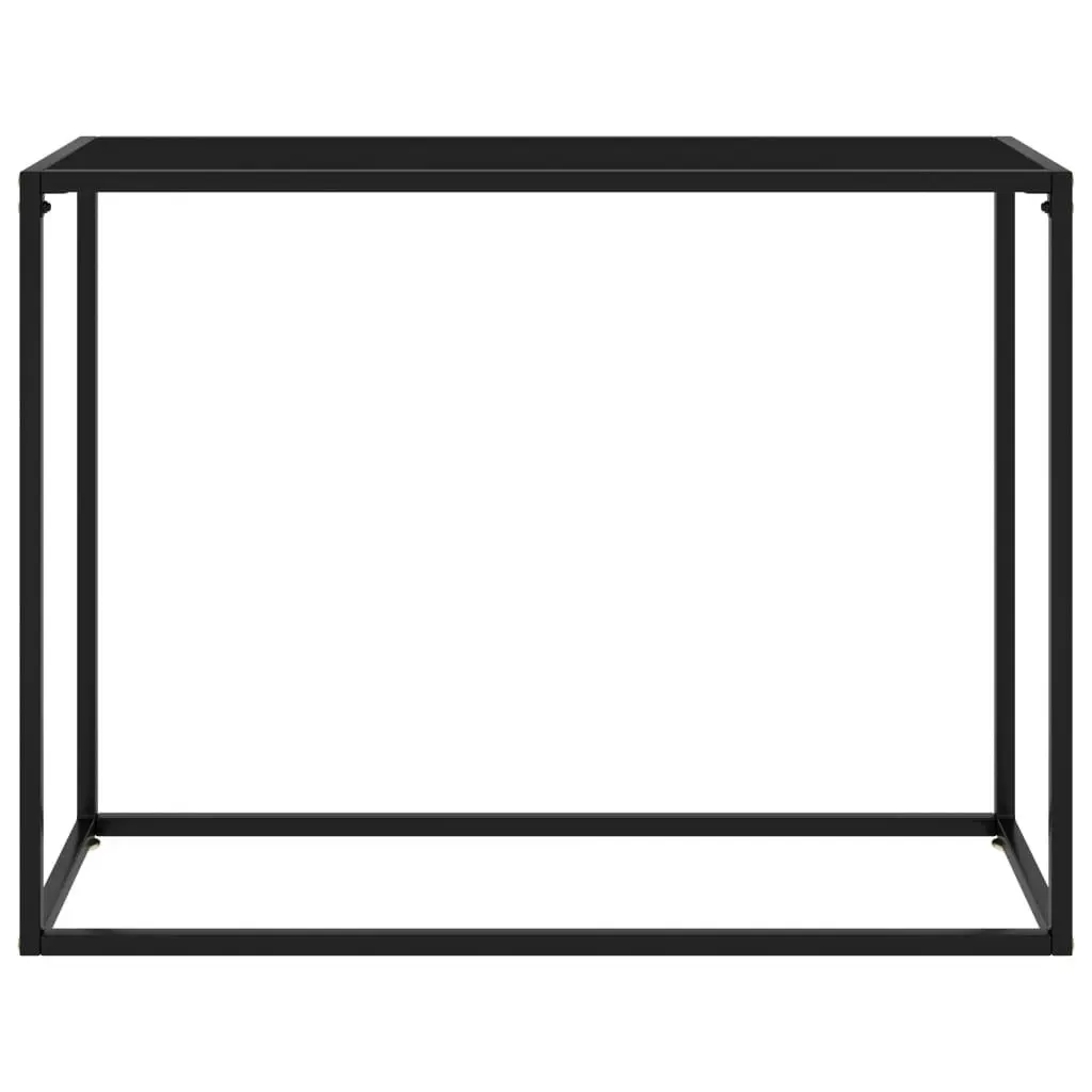 Console Table Black 100x35x75 cm Tempered Glass 322812