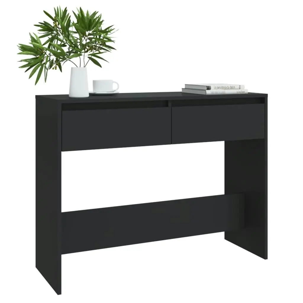 Console Table Black 100x35x76.5 cm Engineered Wood 809837