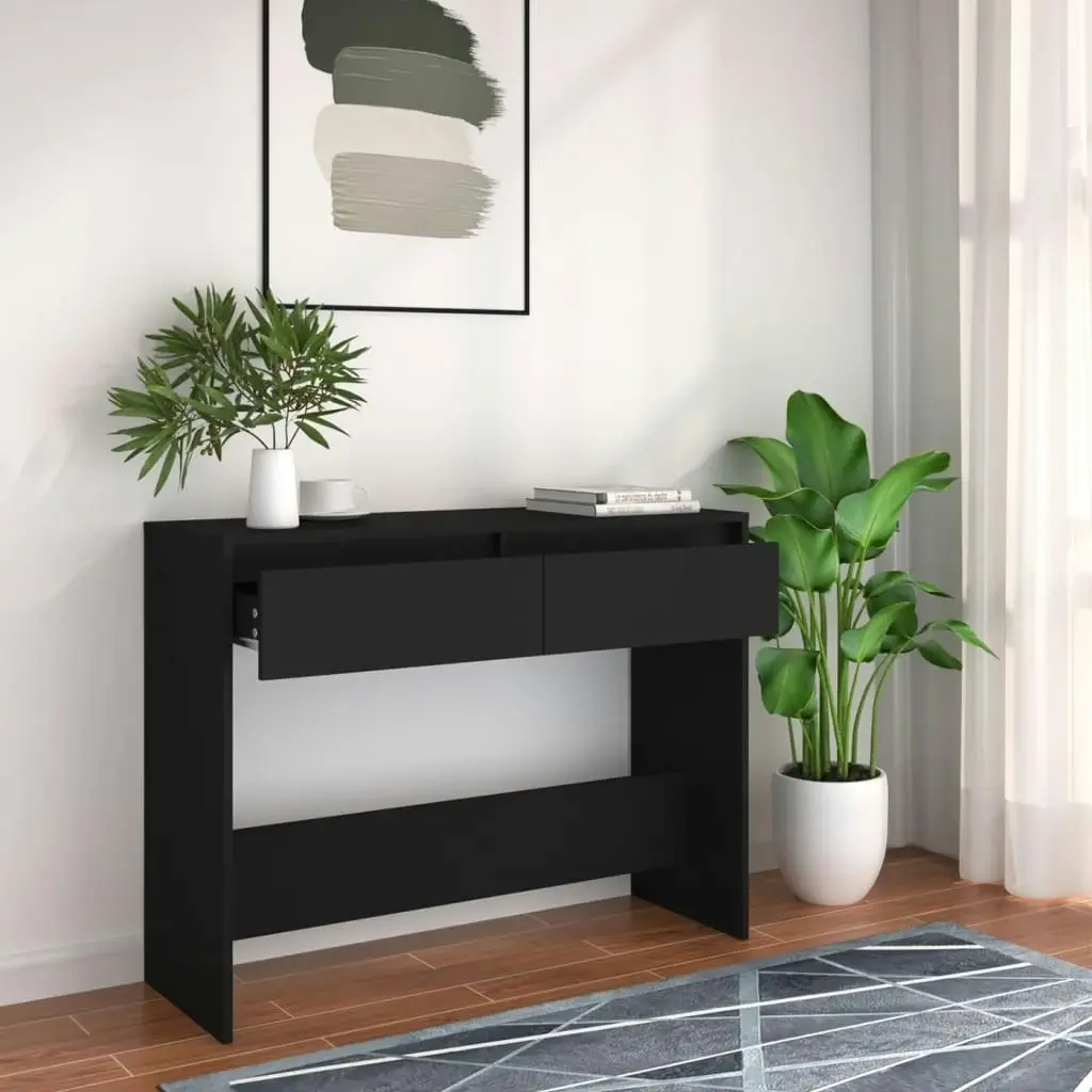 Console Table Black 100x35x76.5 cm Engineered Wood 809837