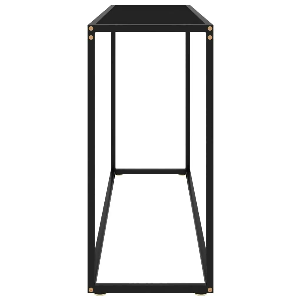 Console Table Black 120x35x75 cm Tempered Glass 322816