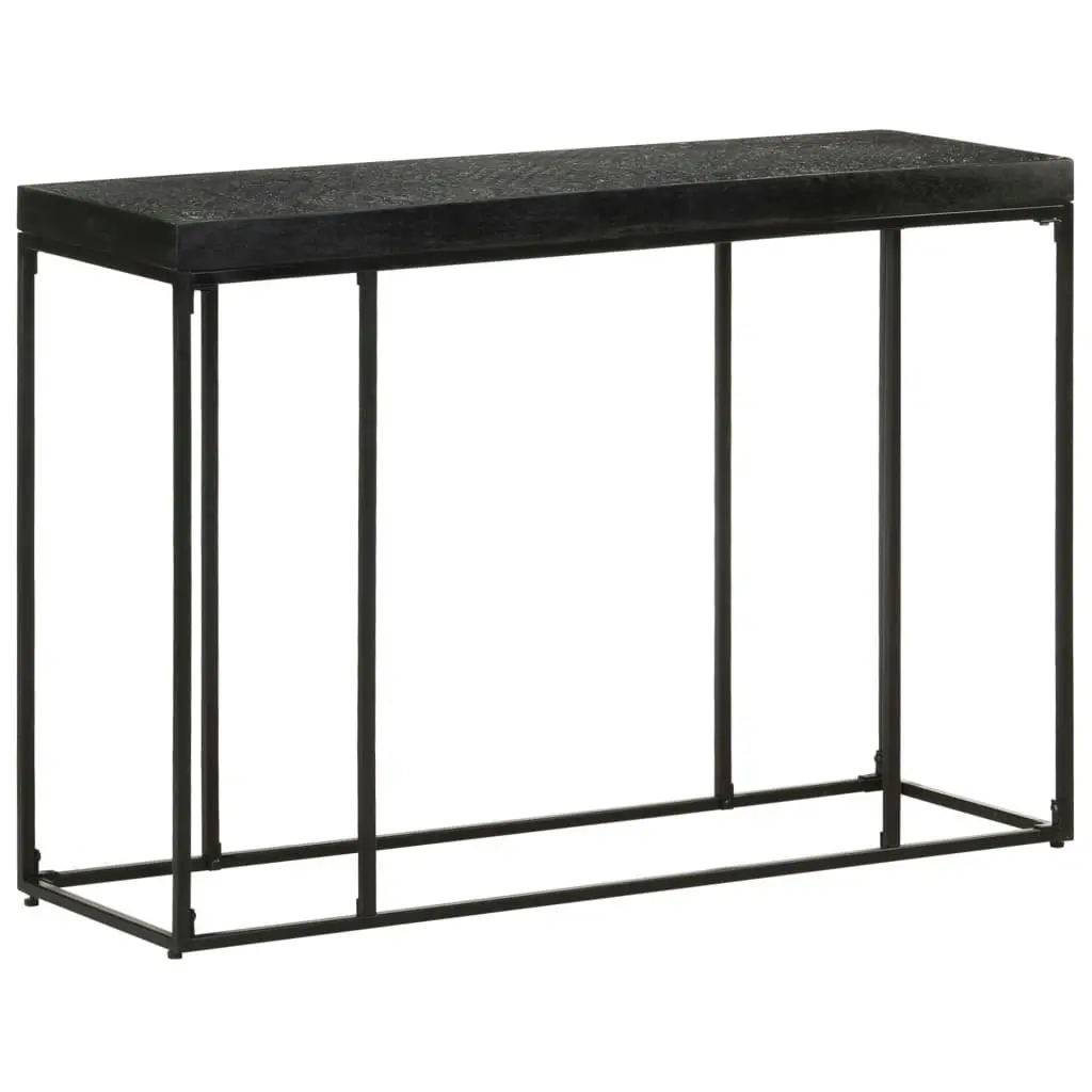 Console Table Black 110x35x76 cm Solid Acacia and Mango Wood 321612