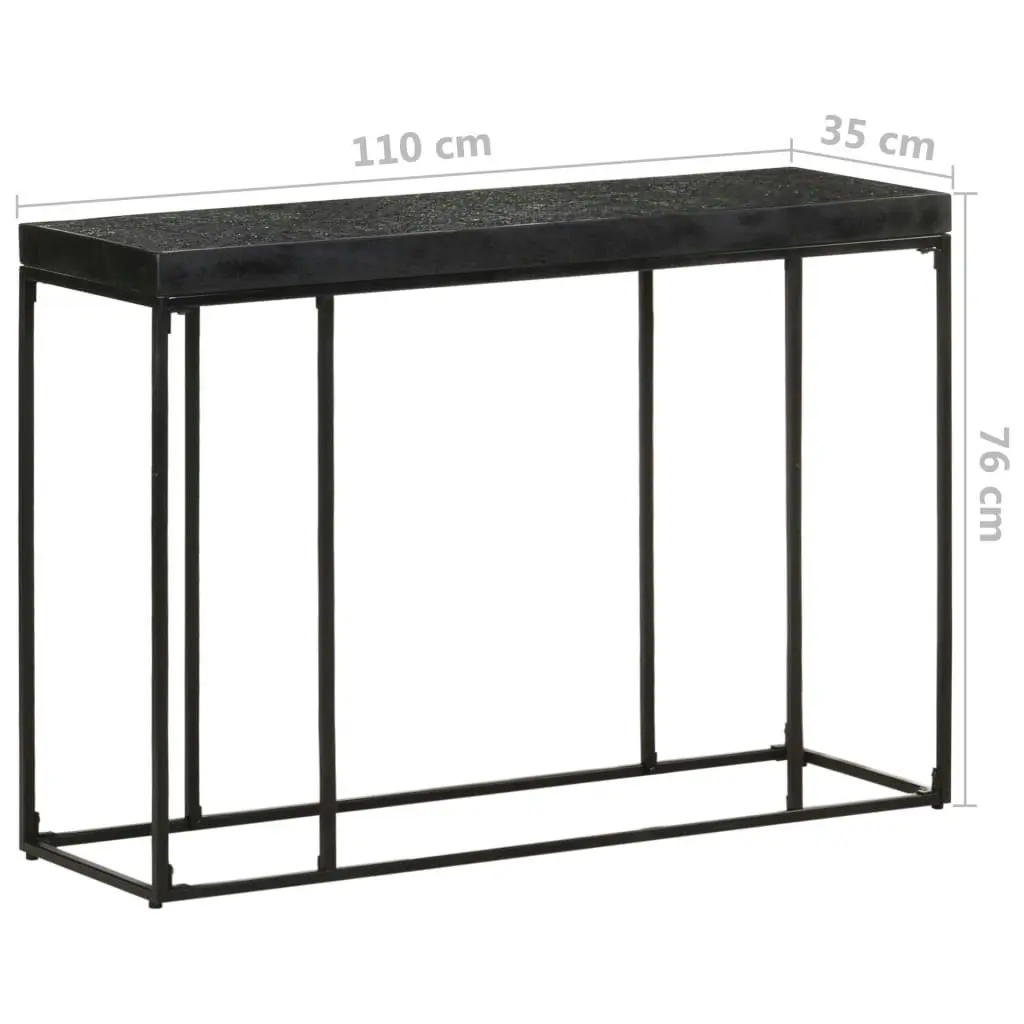 Console Table Black 110x35x76 cm Solid Acacia and Mango Wood 321612