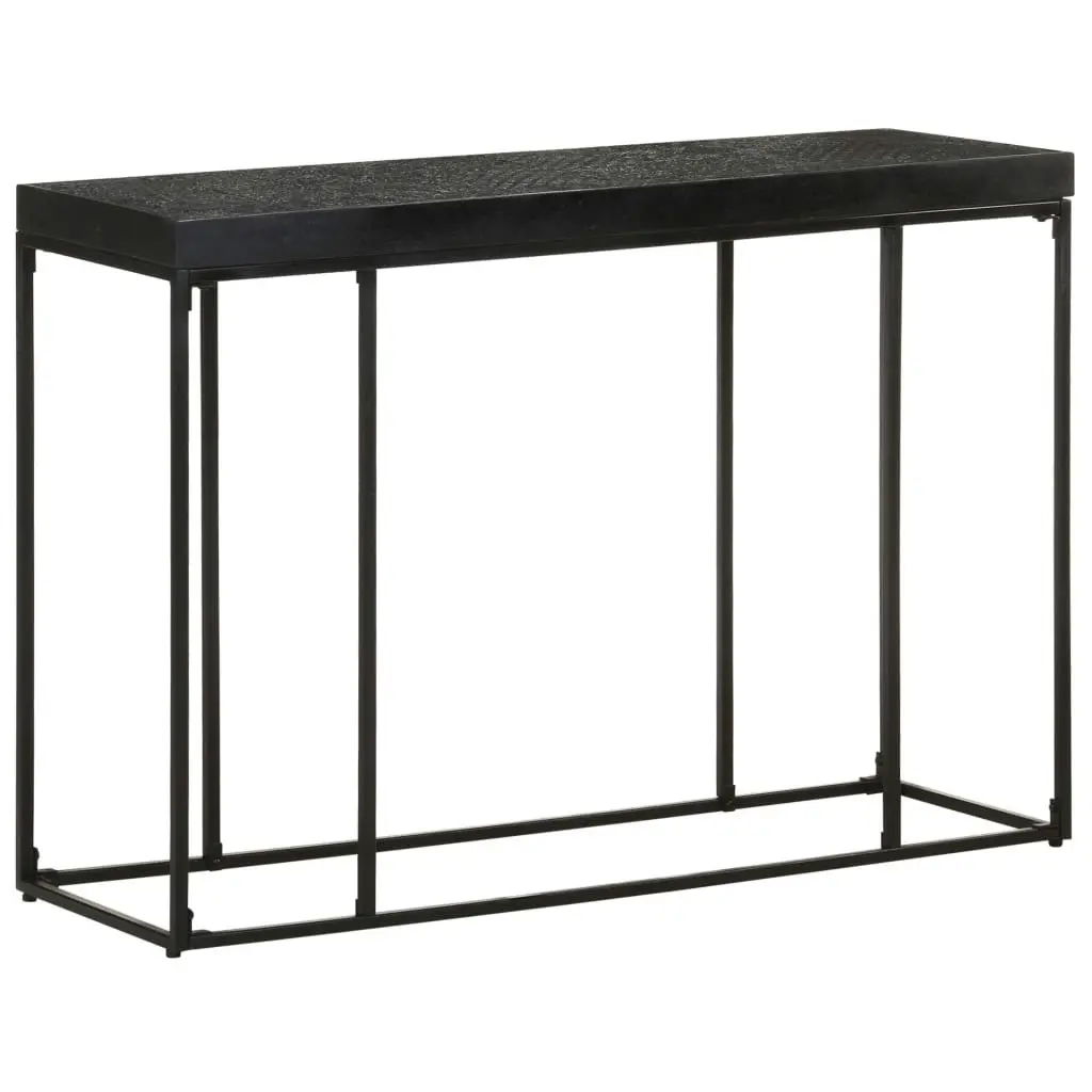 Console Table Black 110x35x76 cm Solid Acacia and Mango Wood 321612