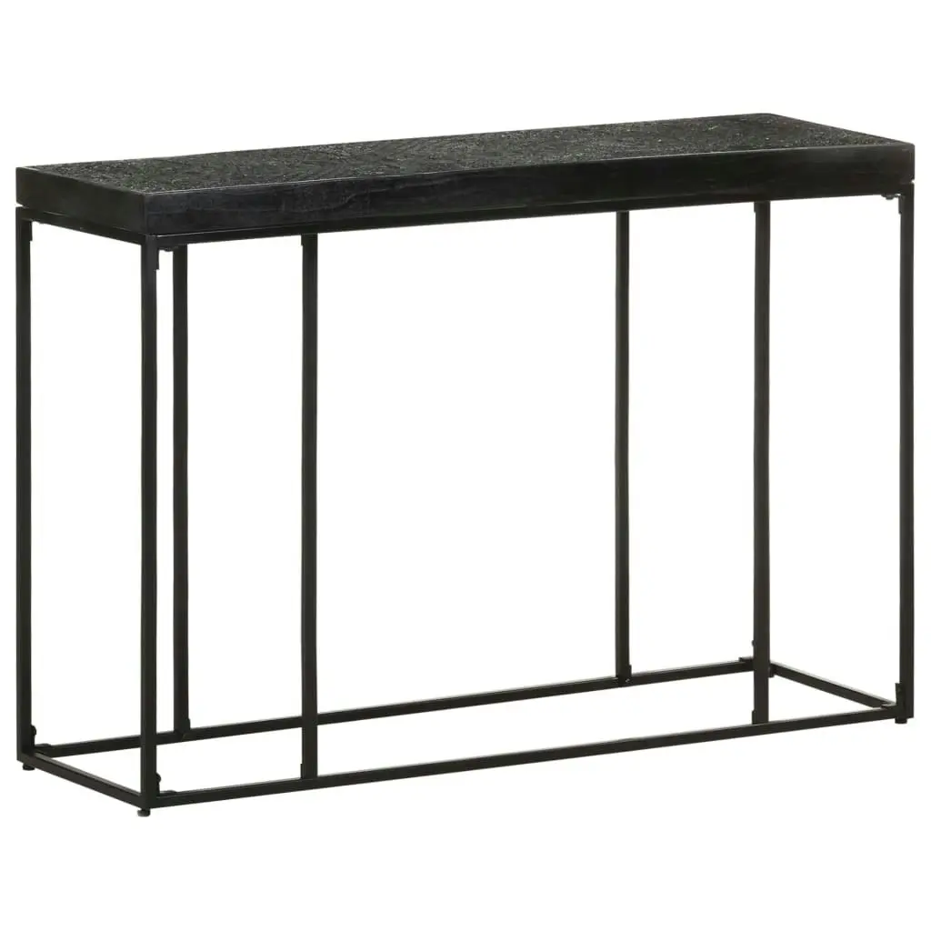 Console Table Black 110x35x76 cm Solid Acacia and Mango Wood 321612