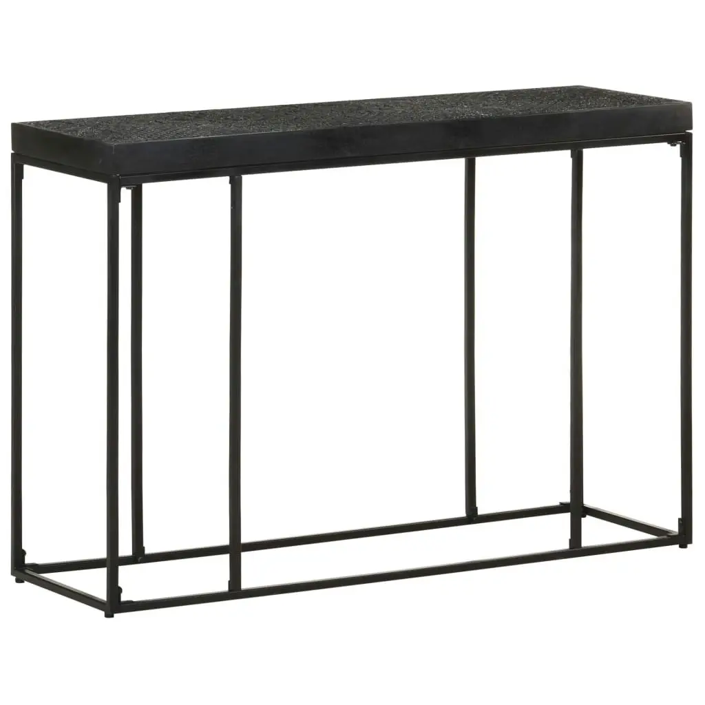 Console Table Black 110x35x76 cm Solid Acacia and Mango Wood 321612