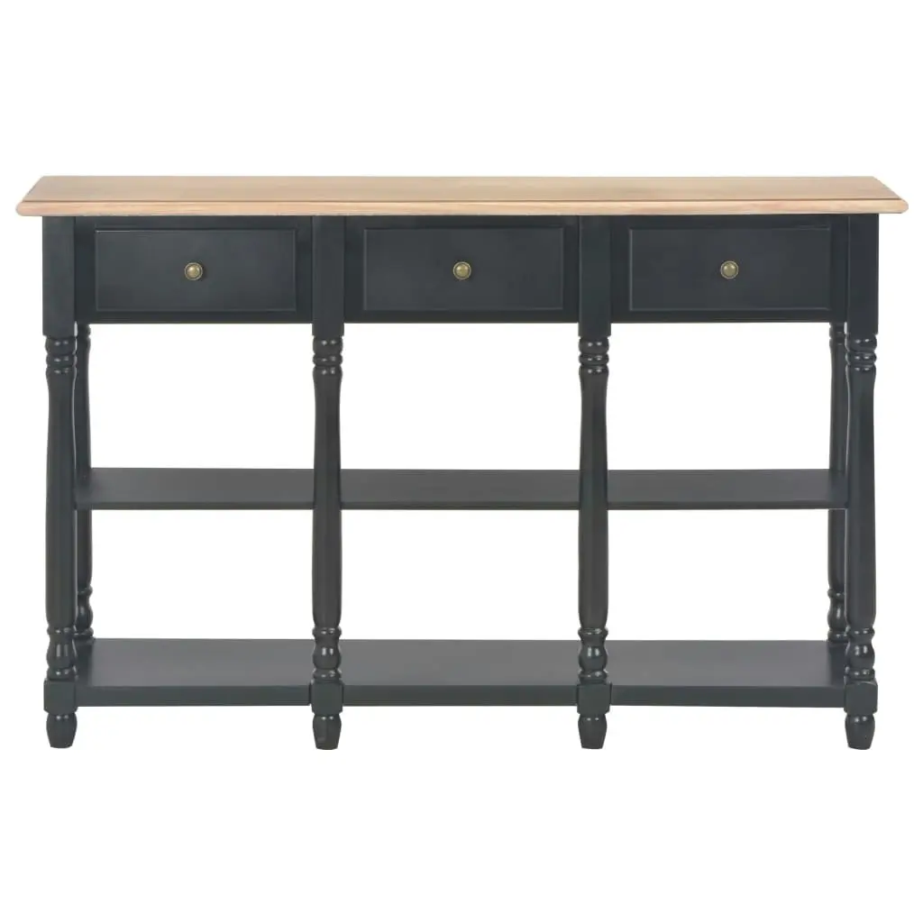 Console Table Black 110x30x76cm Engineered Wood 354327