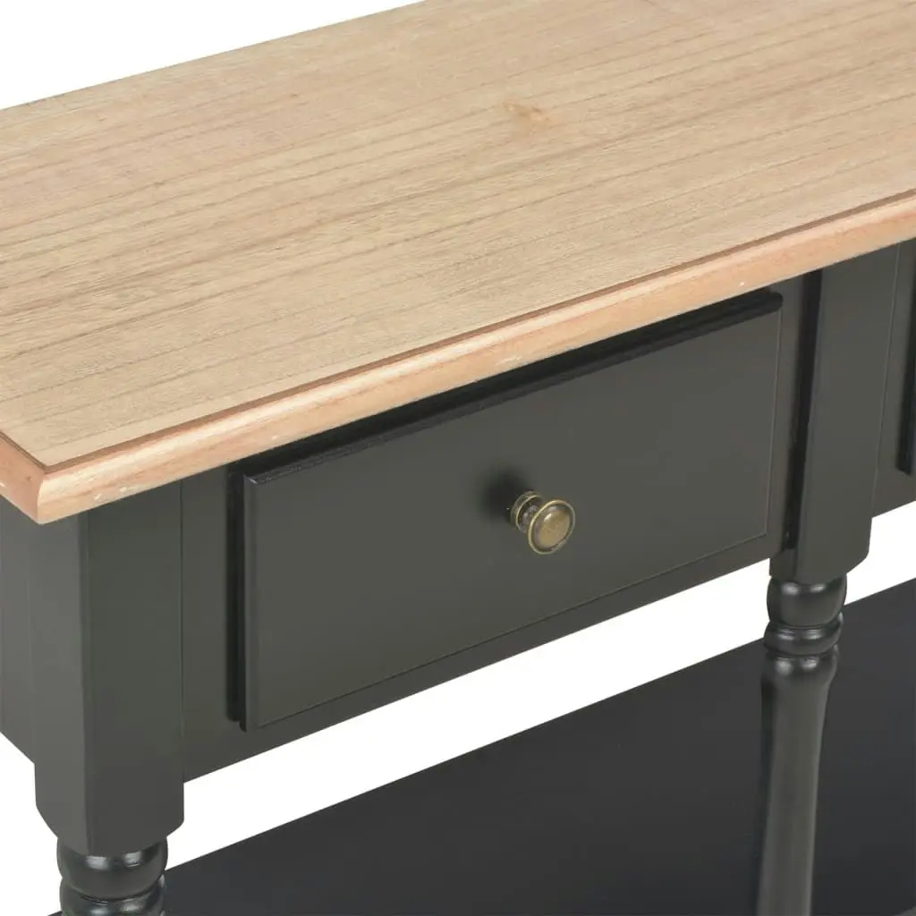 Console Table Black 110x30x76cm Engineered Wood 354327