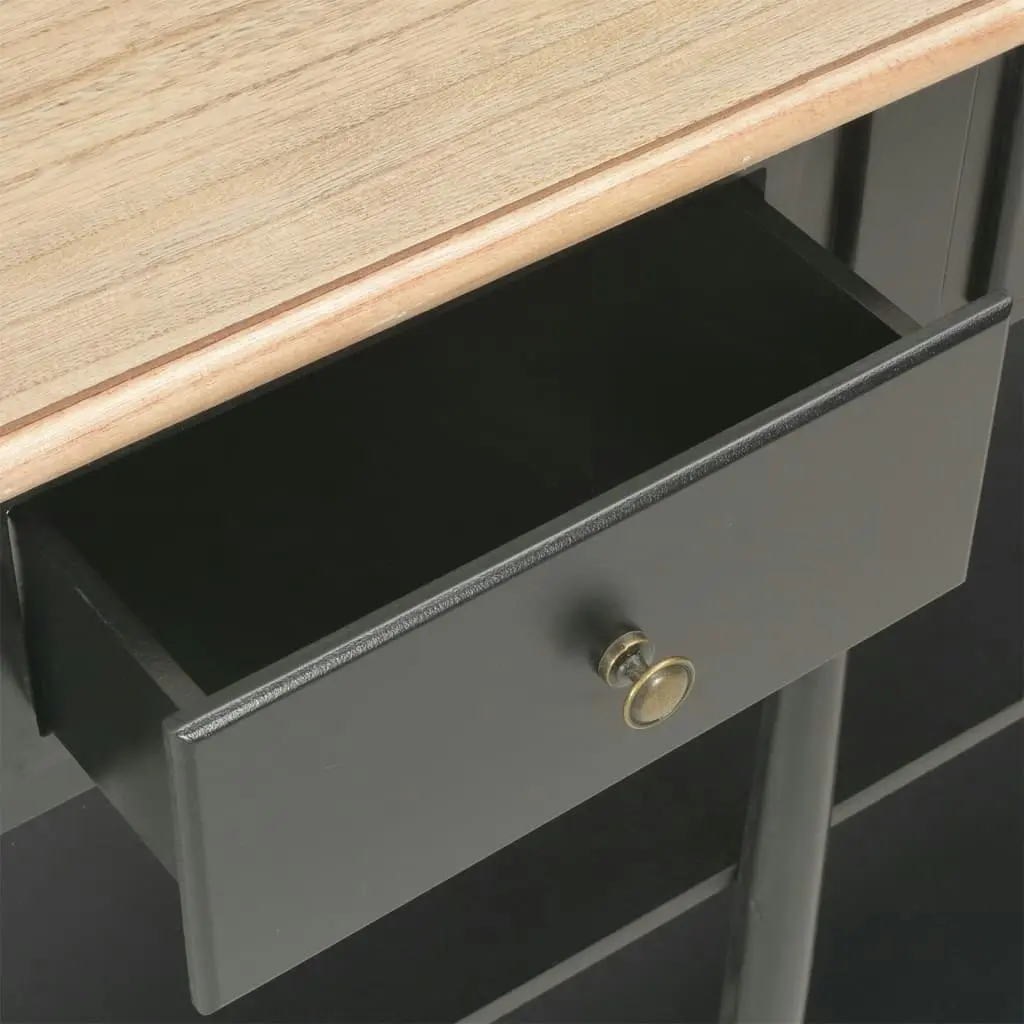 Console Table Black 110x30x76cm Engineered Wood 354327