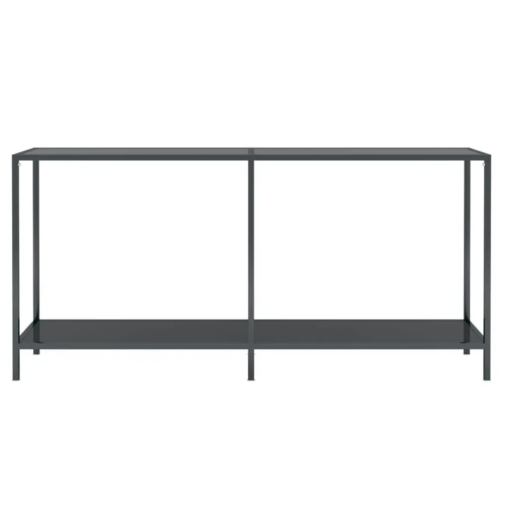 Console Table Black 160x35x75.5 cm Tempered Glass 331699