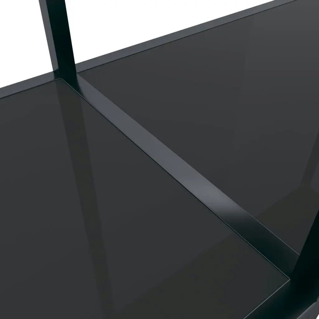 Console Table Black 160x35x75.5 cm Tempered Glass 331699