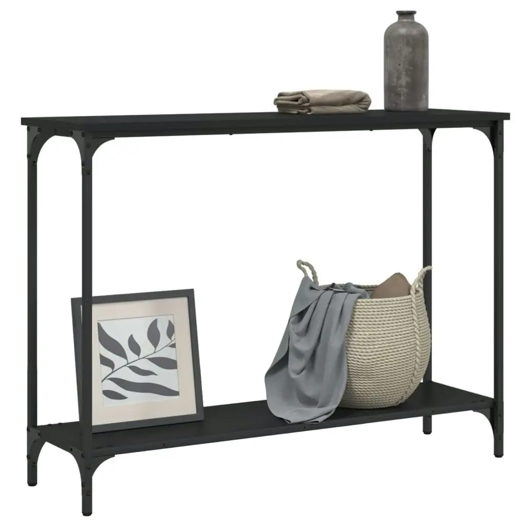 Console Table Black 101x30.5x75 cm Engineered Wood 837702