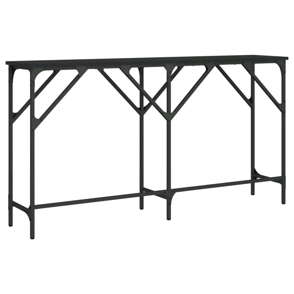 Console Table Black 140x29x75 cm Engineered Wood 837757