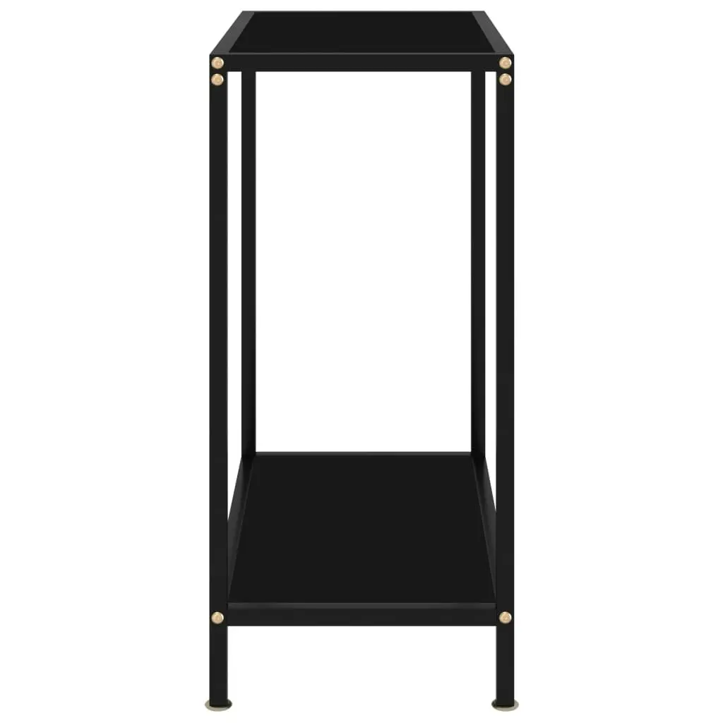 Console Table Black 60x35x75 cm Tempered Glass 322828