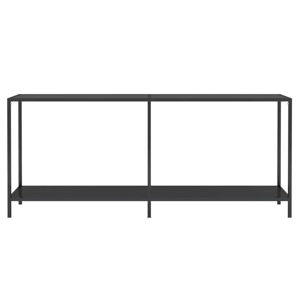 Console Table Black 180x35x75.5 cm Tempered Glass 331703