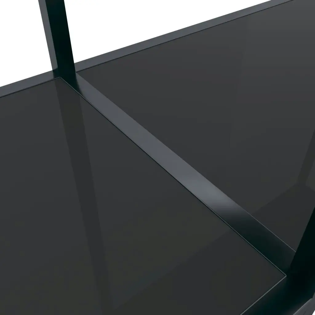 Console Table Black 180x35x75.5 cm Tempered Glass 331703