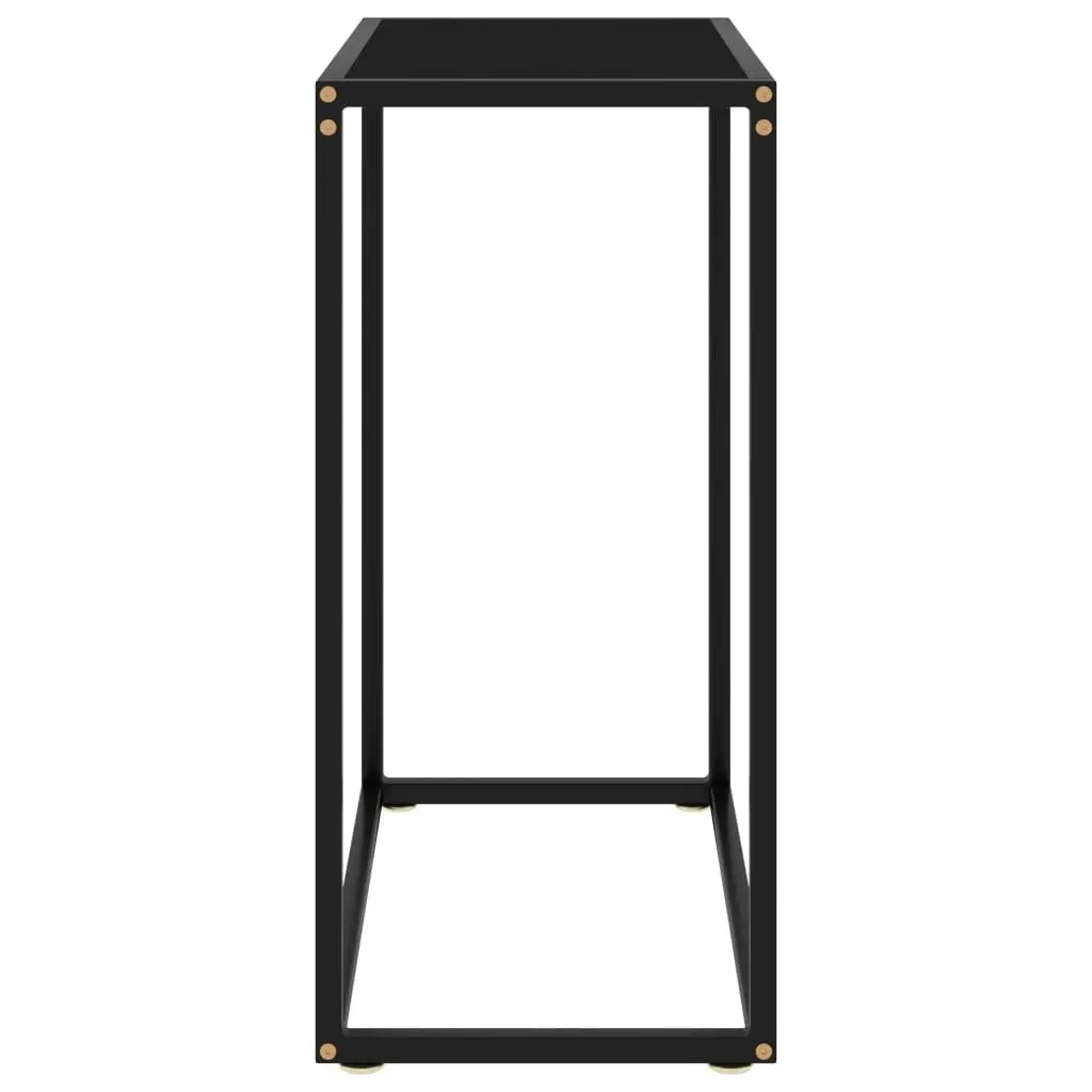 Console Table Black 60x35x75 cm Tempered Glass 322804