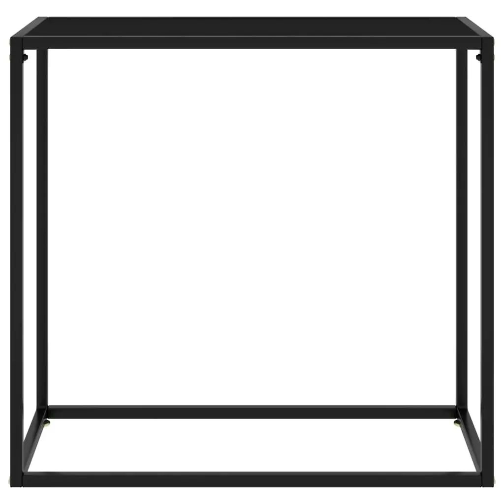 Console Table Black 80x35x75 cm Tempered Glass 322808