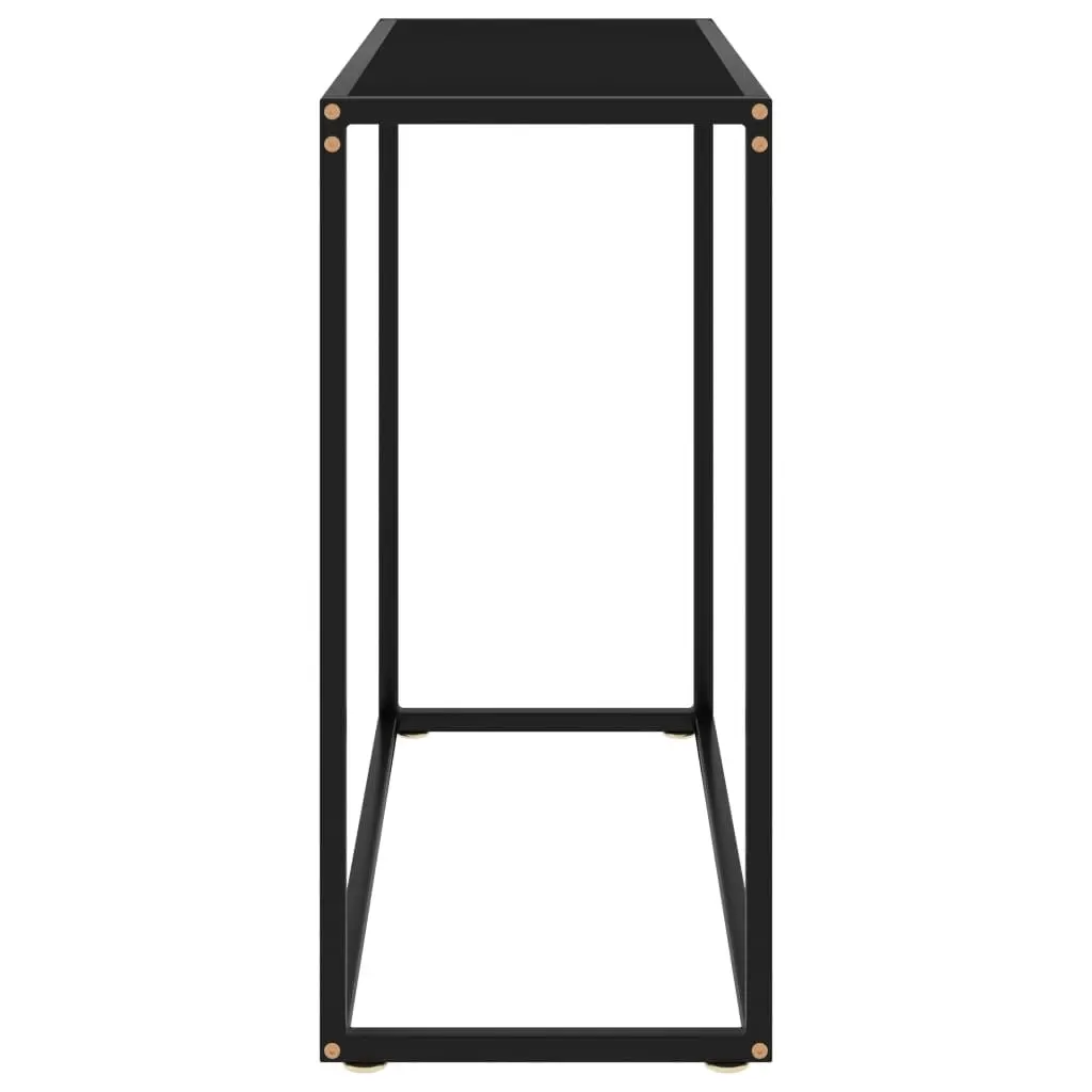 Console Table Black 80x35x75 cm Tempered Glass 322808