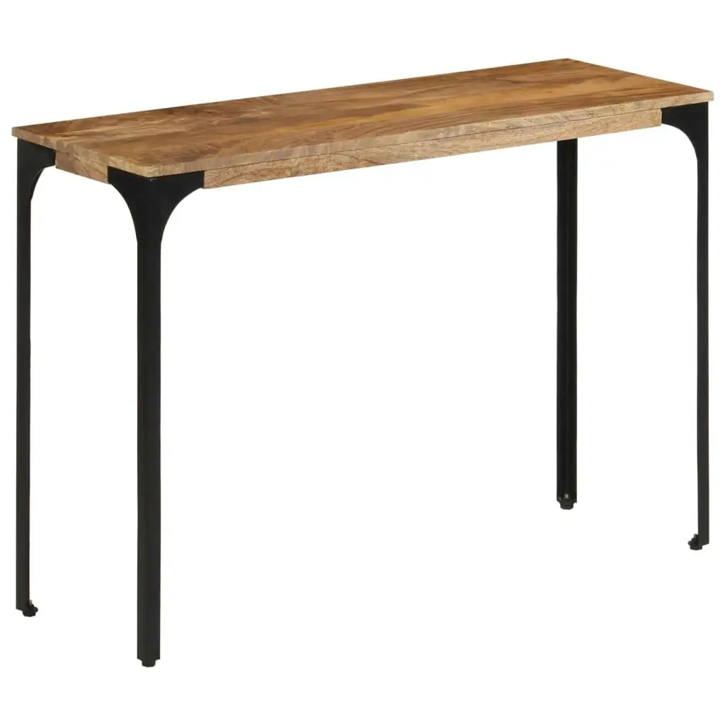 Console Table Brown 110x35x76 cm Solid Wood Mango and Iron 374901