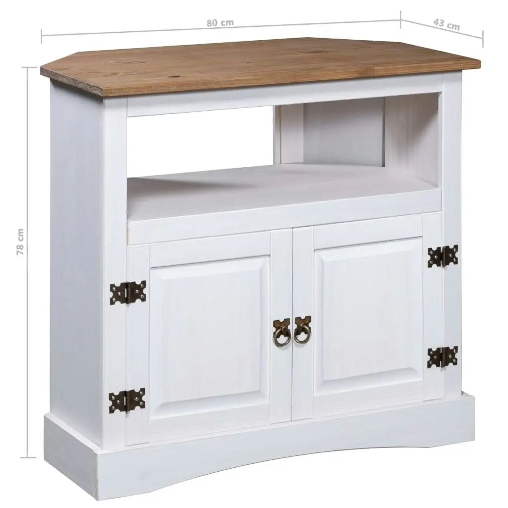 Console Table Mexican Pine Corona Range White 80x43x78 cm 282630