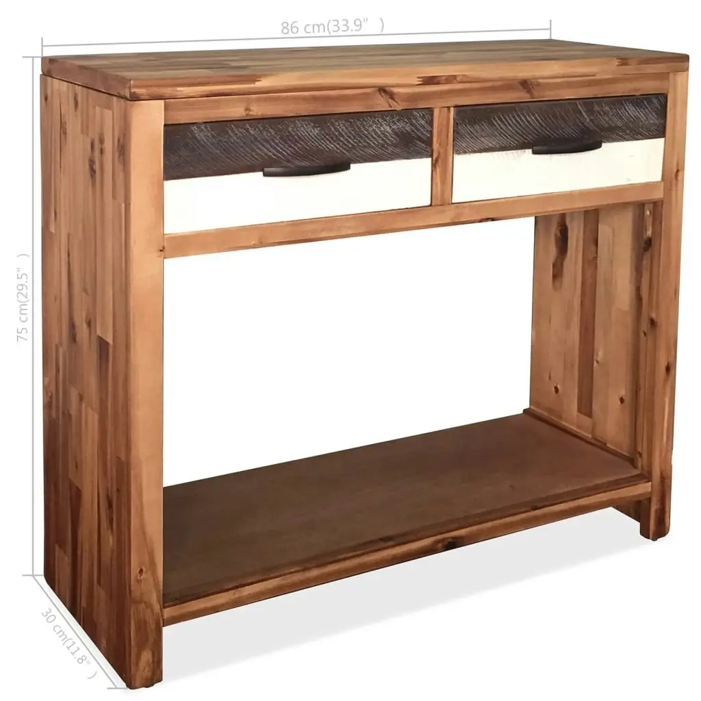 Console Table Solid Acacia Wood 86x30x75 cm 246045