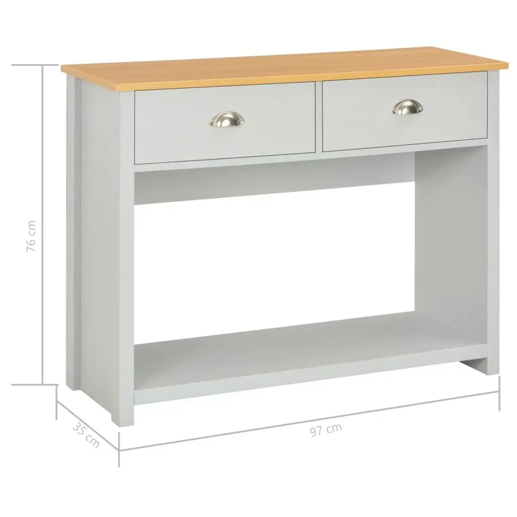 Console Table Grey 97x35x76 cm 283741