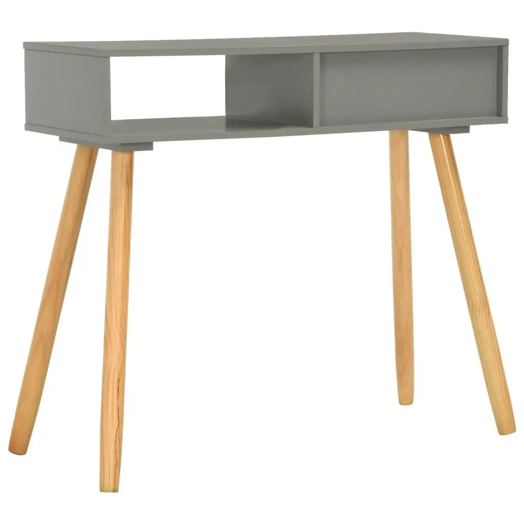 Console Table Grey 80x30x72 cm Solid Pinewood 285218