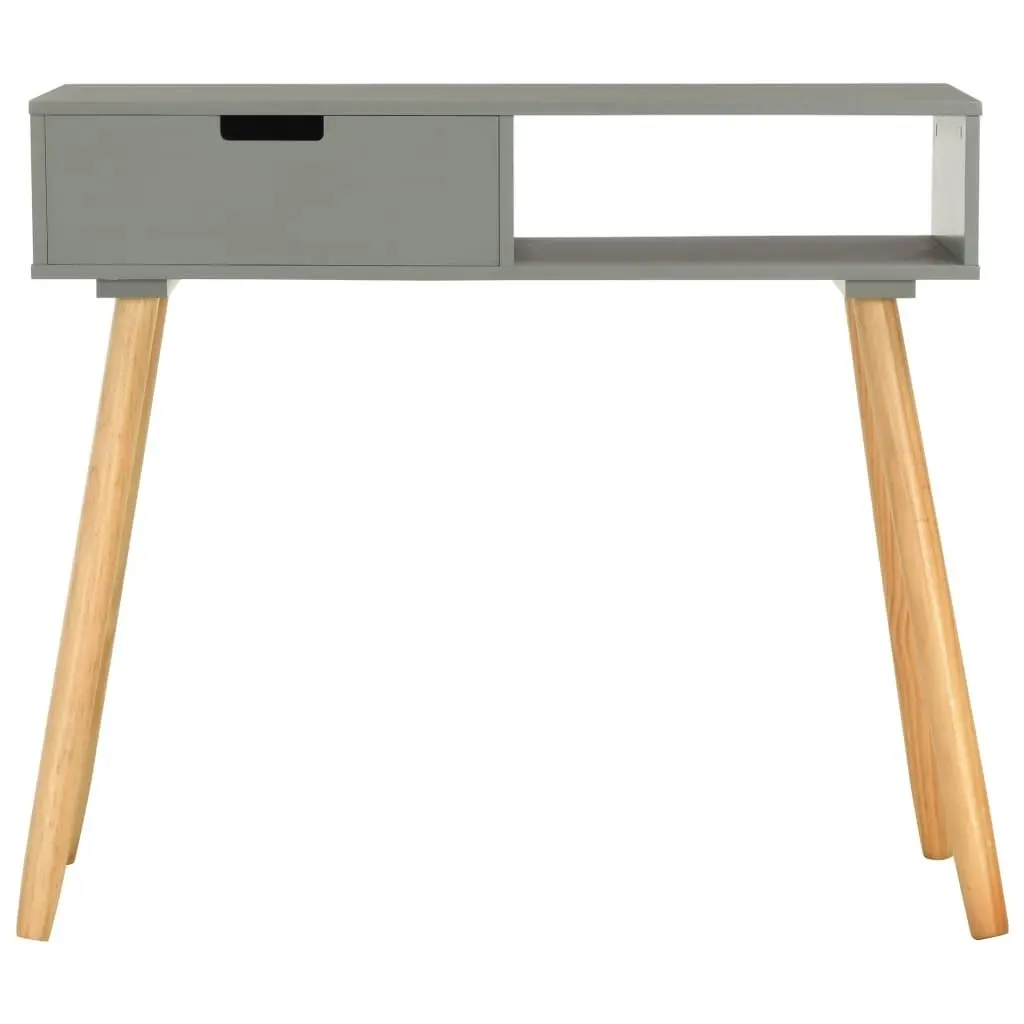 Console Table Grey 80x30x72 cm Solid Pinewood 285218