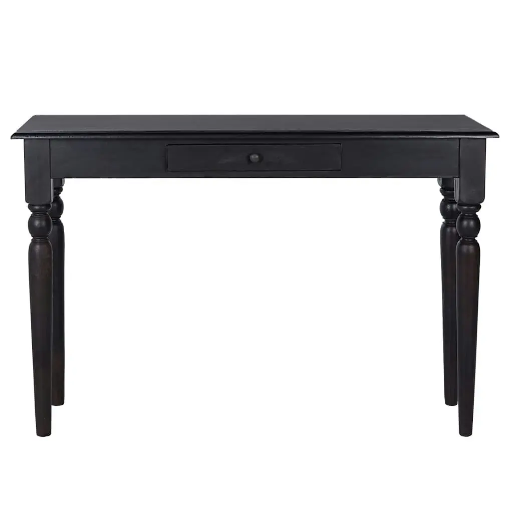 Console Table Light Black 110x30x75 cm Solid Mahogany Wood 332869