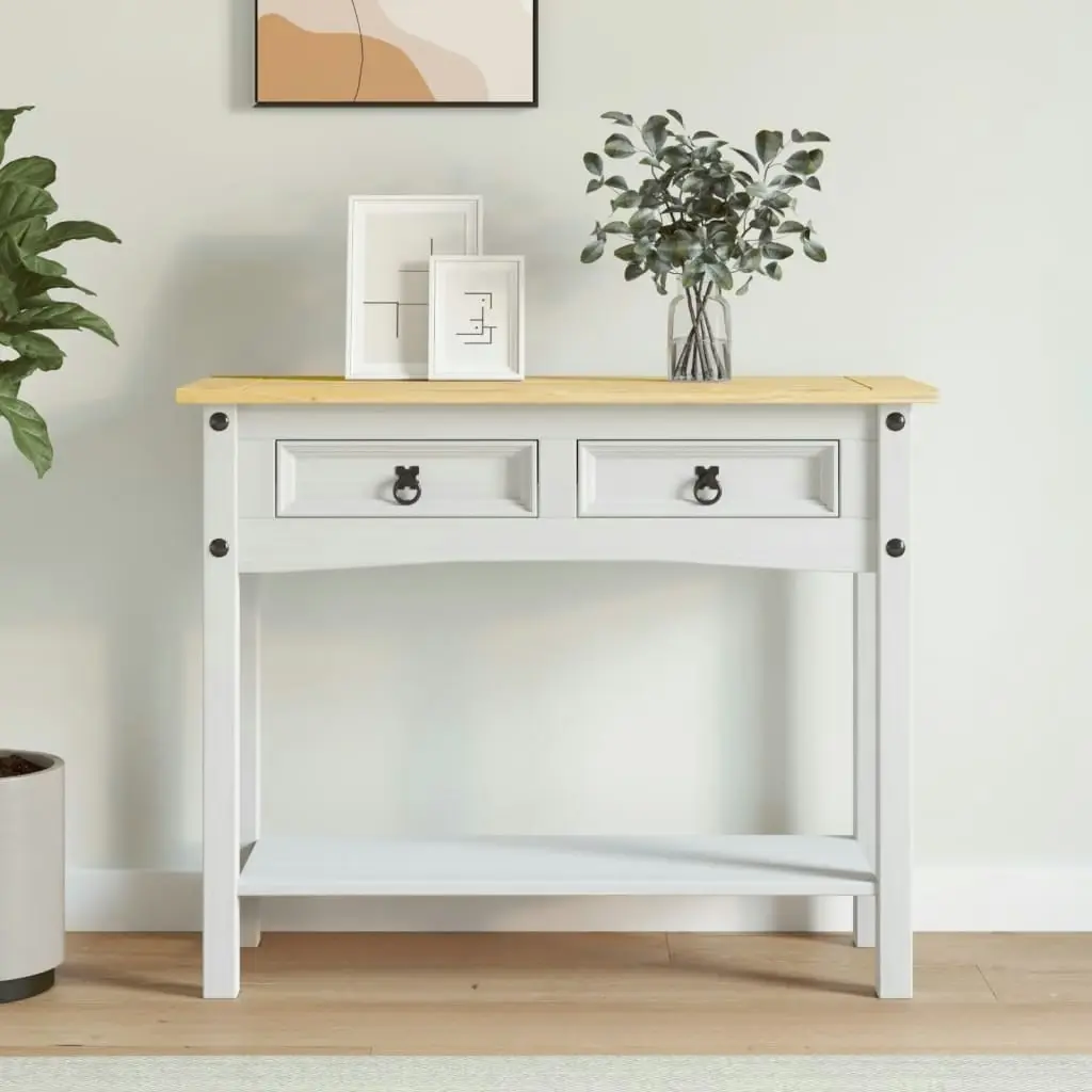 Console Table Mexican Pine Corona Range White 90x34.5x73 cm 282646