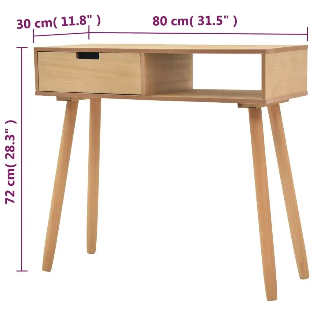 Console Table Solid Pinewood 80x30x72 cm Brown 244739