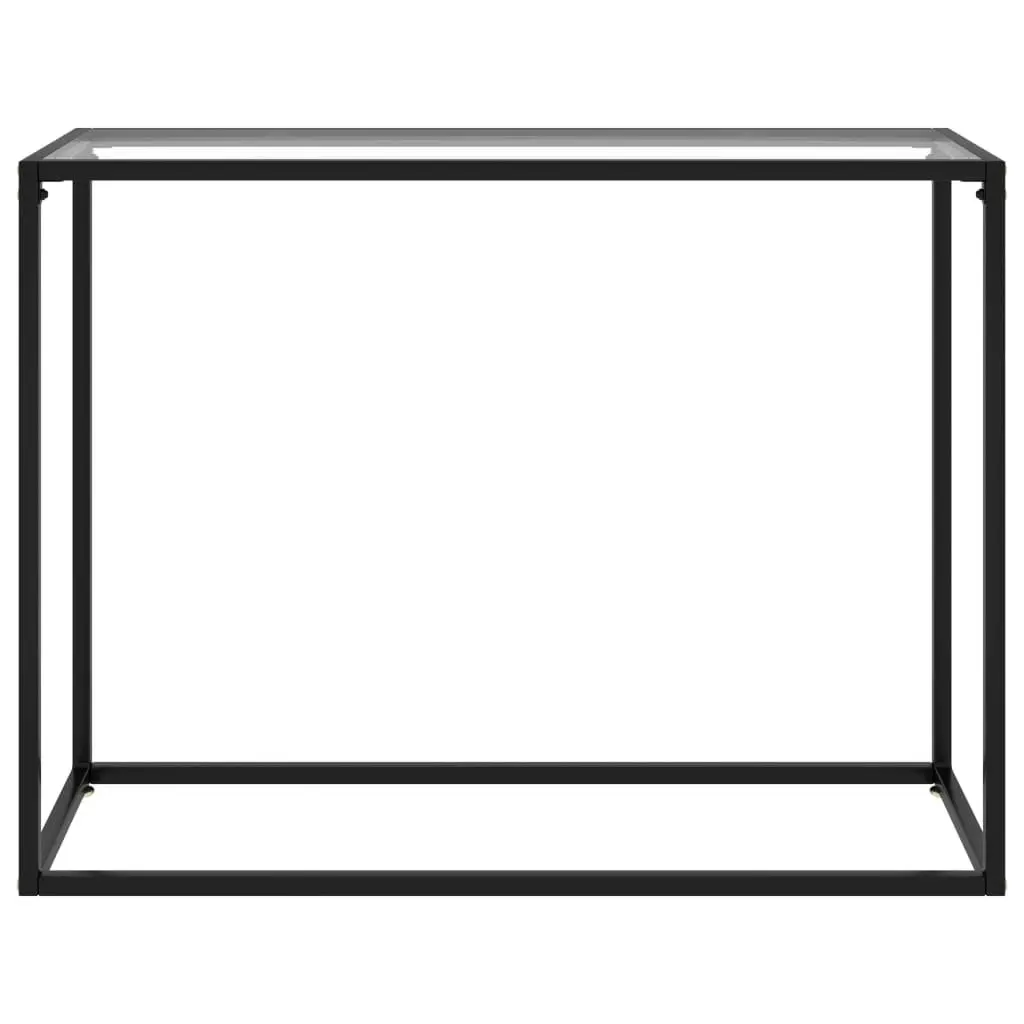 Console Table Transparent 100x35x75 cm Tempered Glass 322811