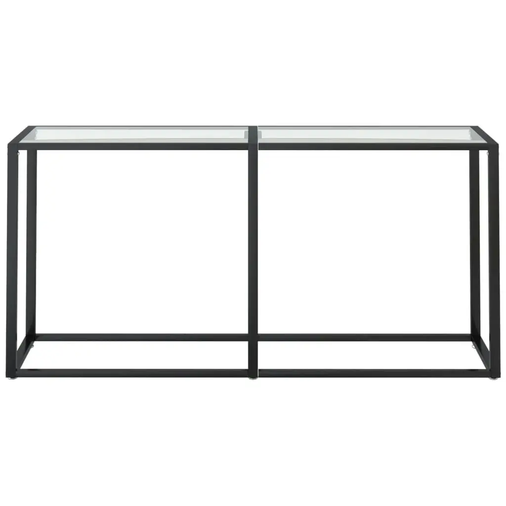 Console Table Transparent 160x35x75.5cm Tempered Glass 331678