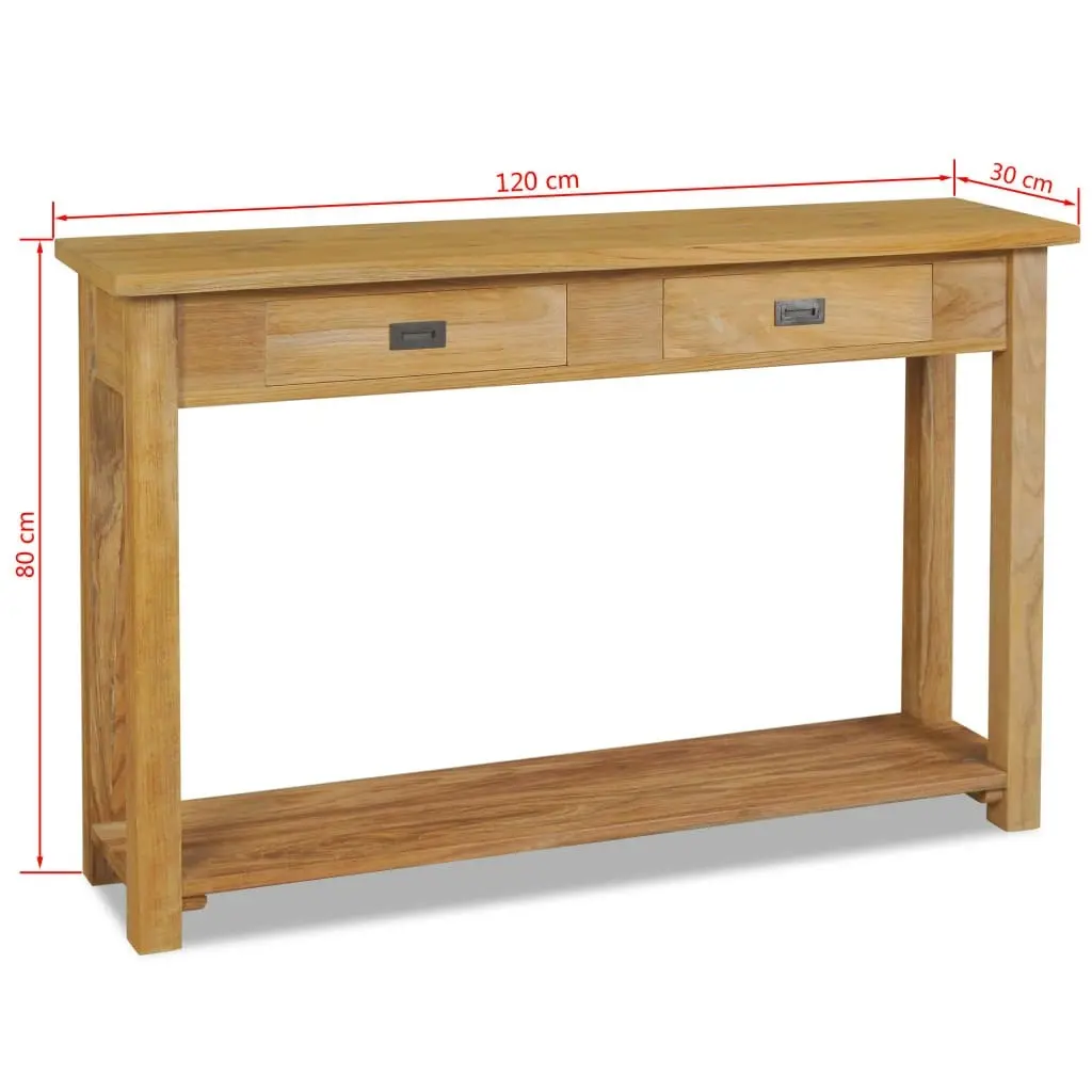 Console Table Solid Teak 120x30x80 cm 244482