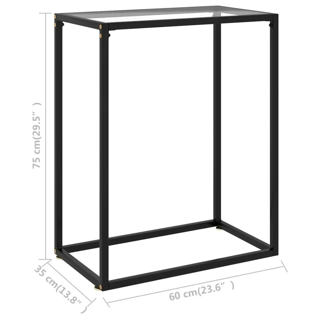 Console Table Transparent 60x35x75 cm Tempered Glass 322803