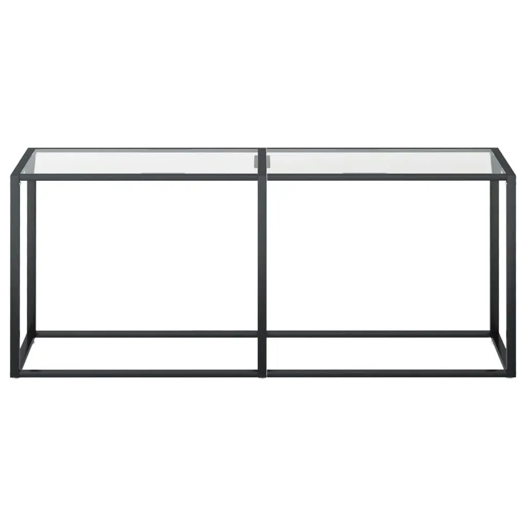 Console Table Transparent 180x35x75.5cm Tempered Glass 331682