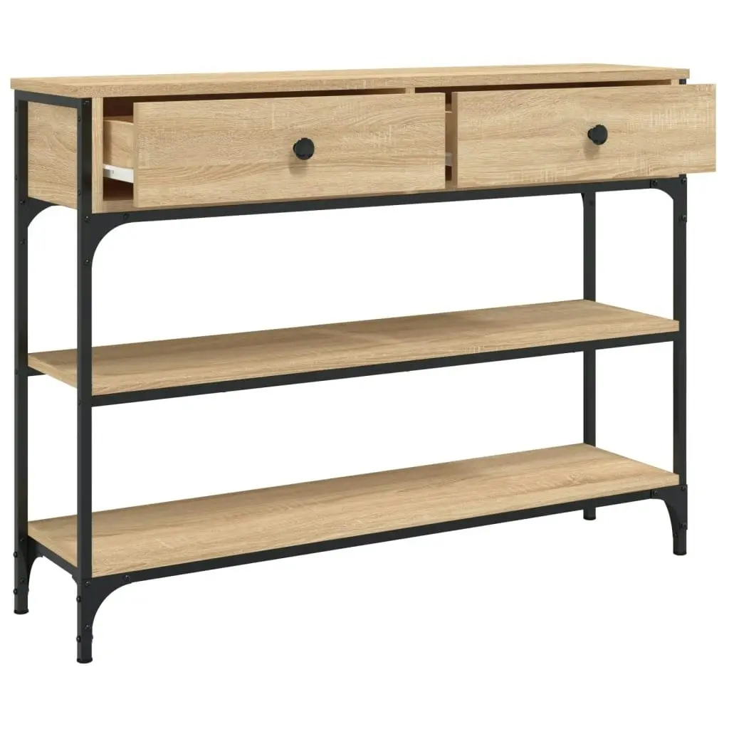 Console Table Sonoma Oak 100x25x75 cm Engineered Wood 834181