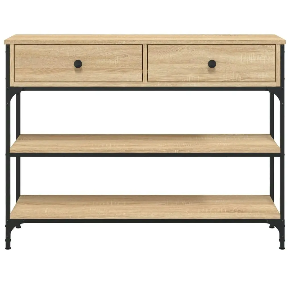 Console Table Sonoma Oak 100x25x75 cm Engineered Wood 834181