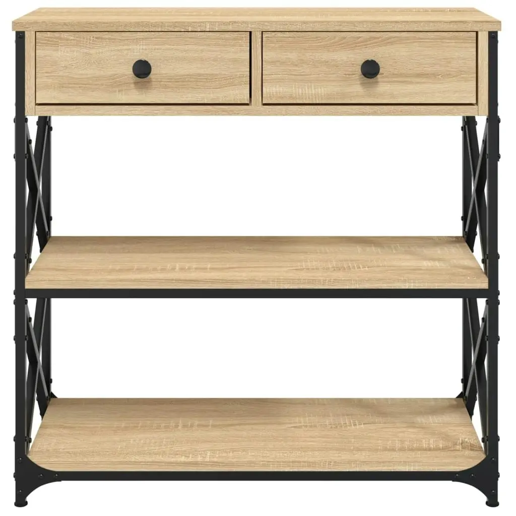 Console Table Sonoma Oak 75x28x75 cm Engineered Wood 834196