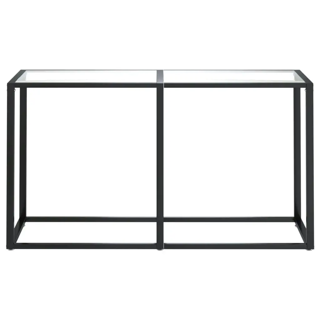 Console Table Transparent 140x35x75.5cm Tempered Glass 331674