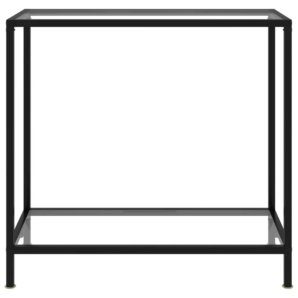 Console Table Transparent 80x35x75 cm Tempered Glass 322831