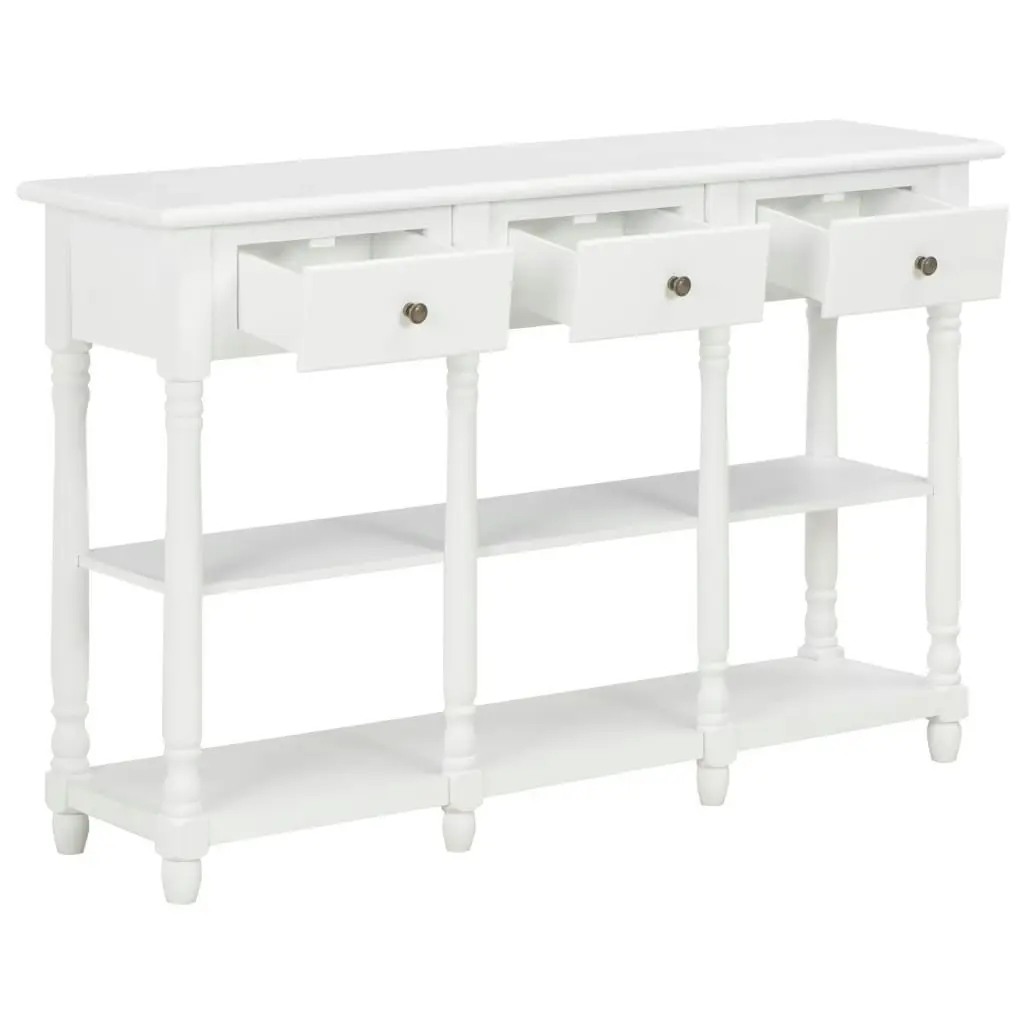 Console Table White 120x30x76 cm MDF 280015